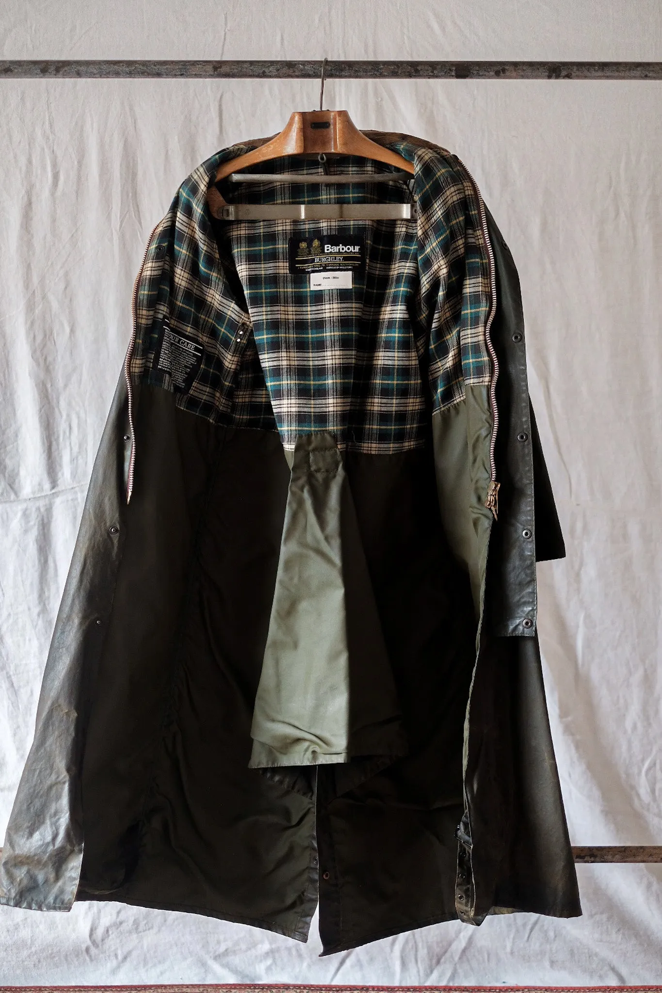 【~80's】Vintage Barbour "BURGHLEY" 2 Crest Size.36