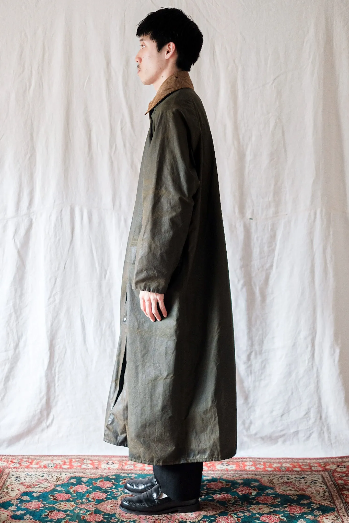 【~80's】Vintage Barbour "BURGHLEY" 2 Crest Size.36