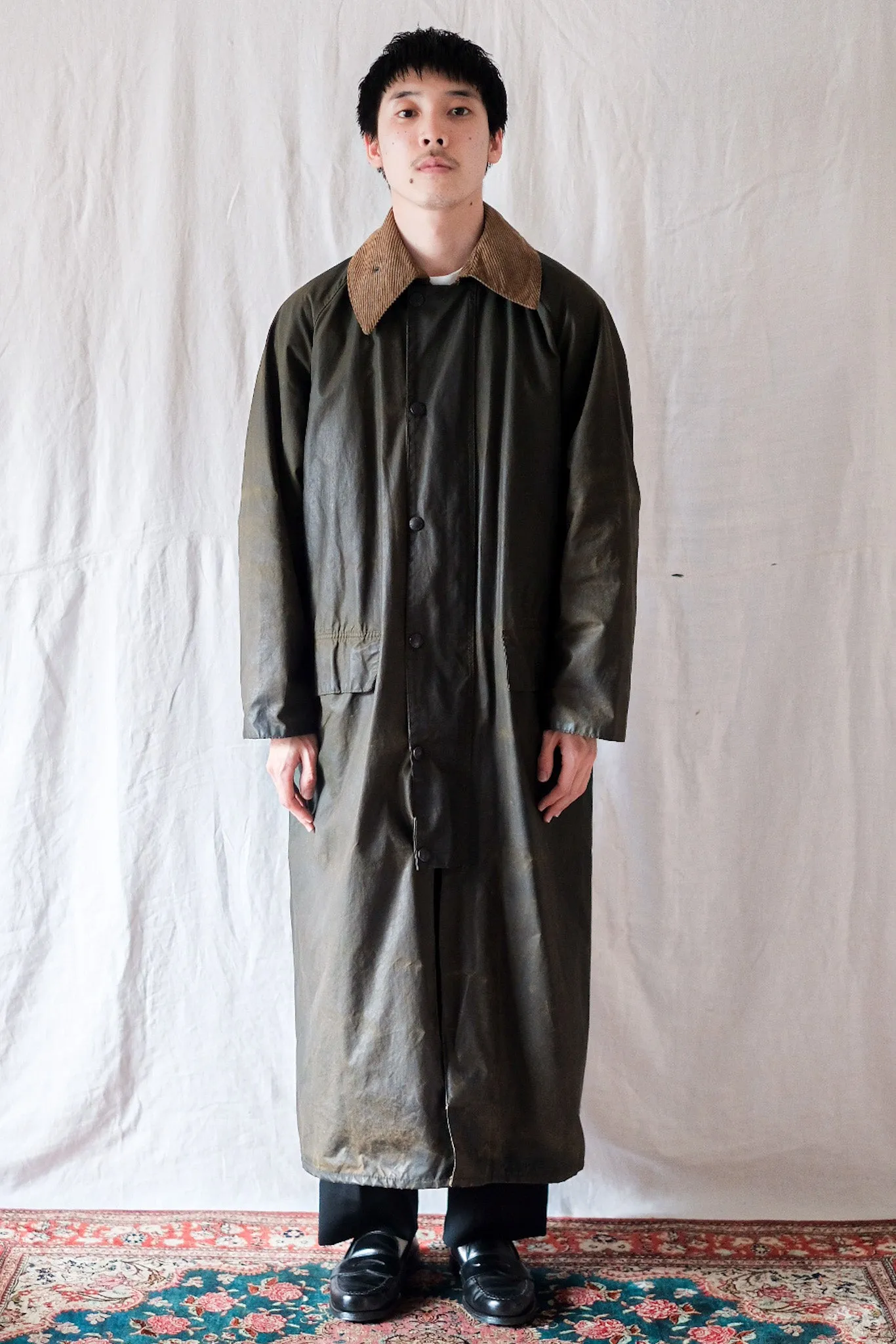 【~80's】Vintage Barbour "BURGHLEY" 2 Crest Size.36