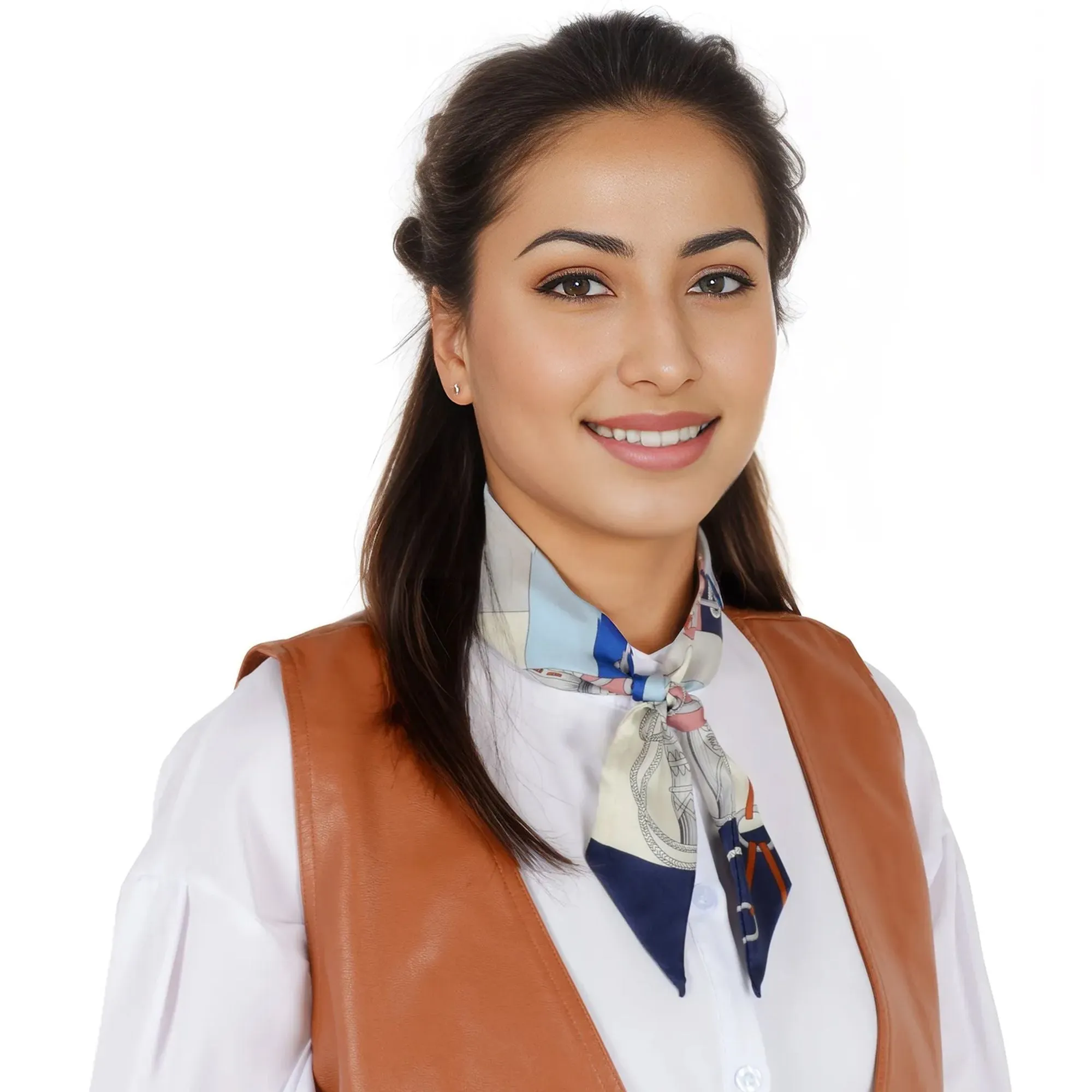 Alilang 100% Mulberry Silk Versatile Scarf Ribbon Head Hair Handbag Purse Neckerchief Skinny Scarf Belt for Women 3.86 x 1.97 inch