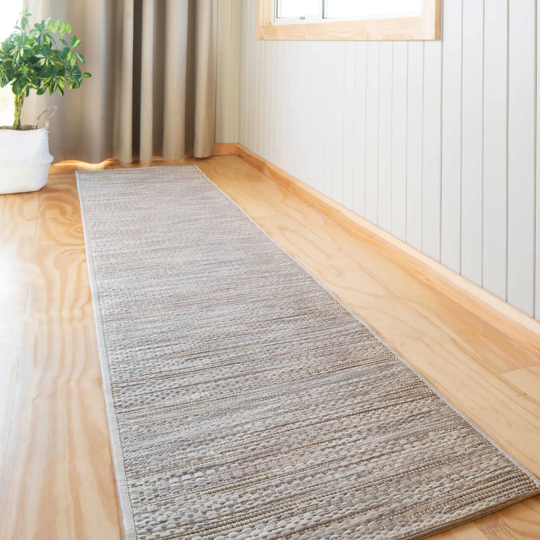 Beige Mottled Flatweave Indoor Outdoor Area Rug - Dusk