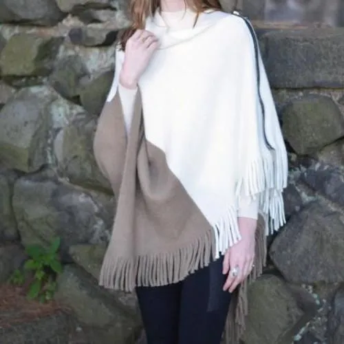 Big Zipper Point Oblong Poncho