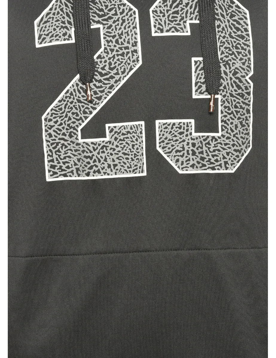 Black Air Jordan Printed Hoodie - XL
