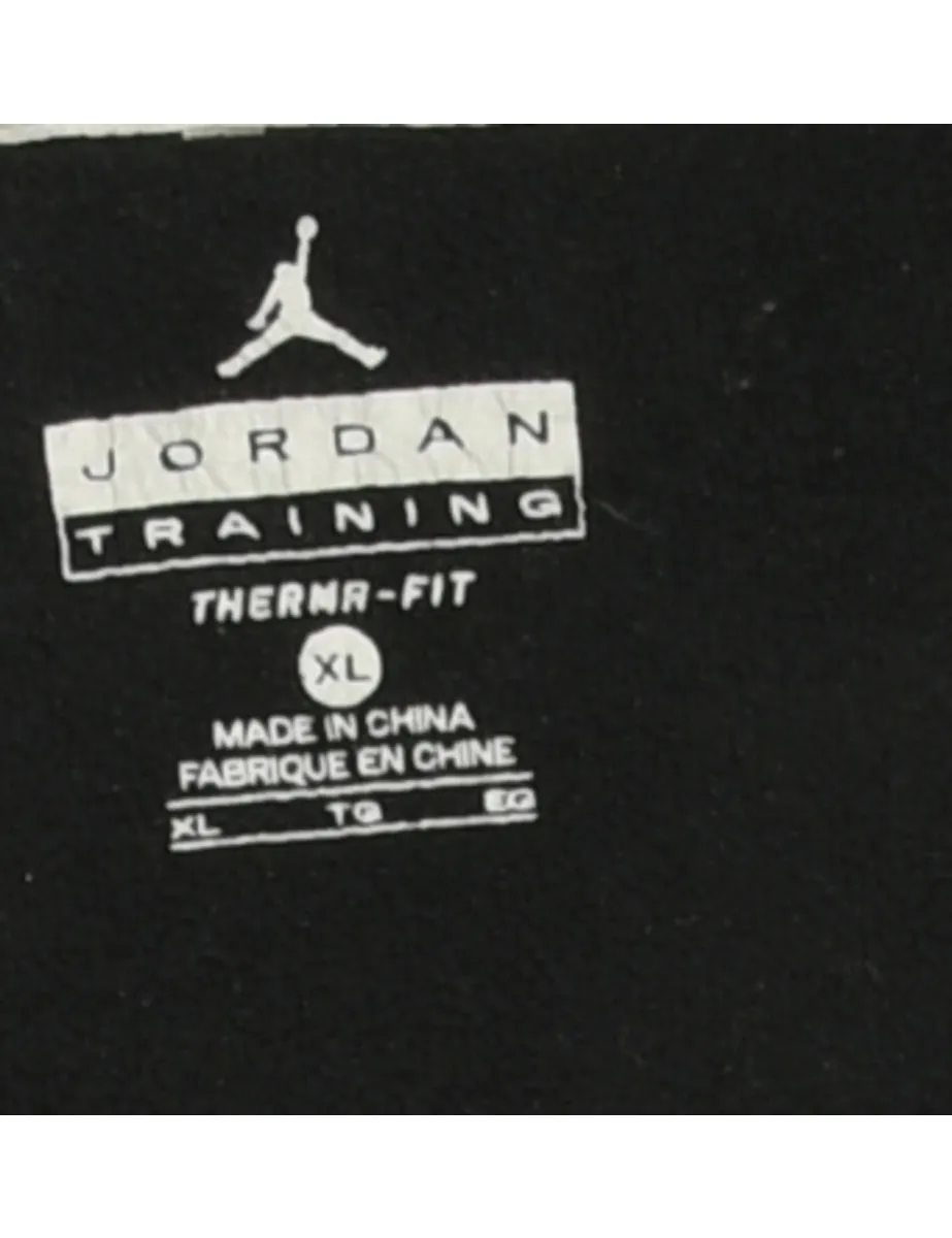 Black Air Jordan Printed Hoodie - XL