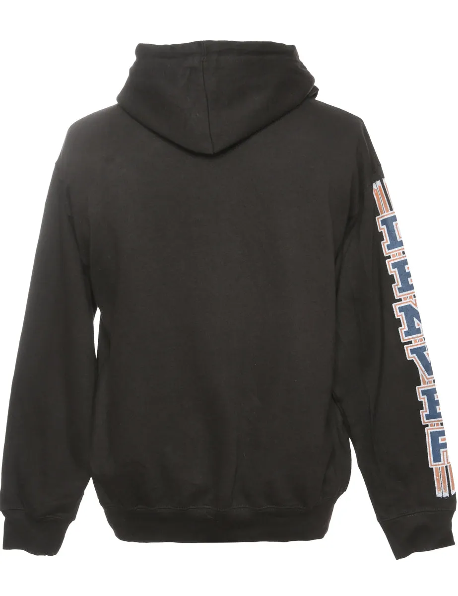 Black Denver Printed Hoodie - M