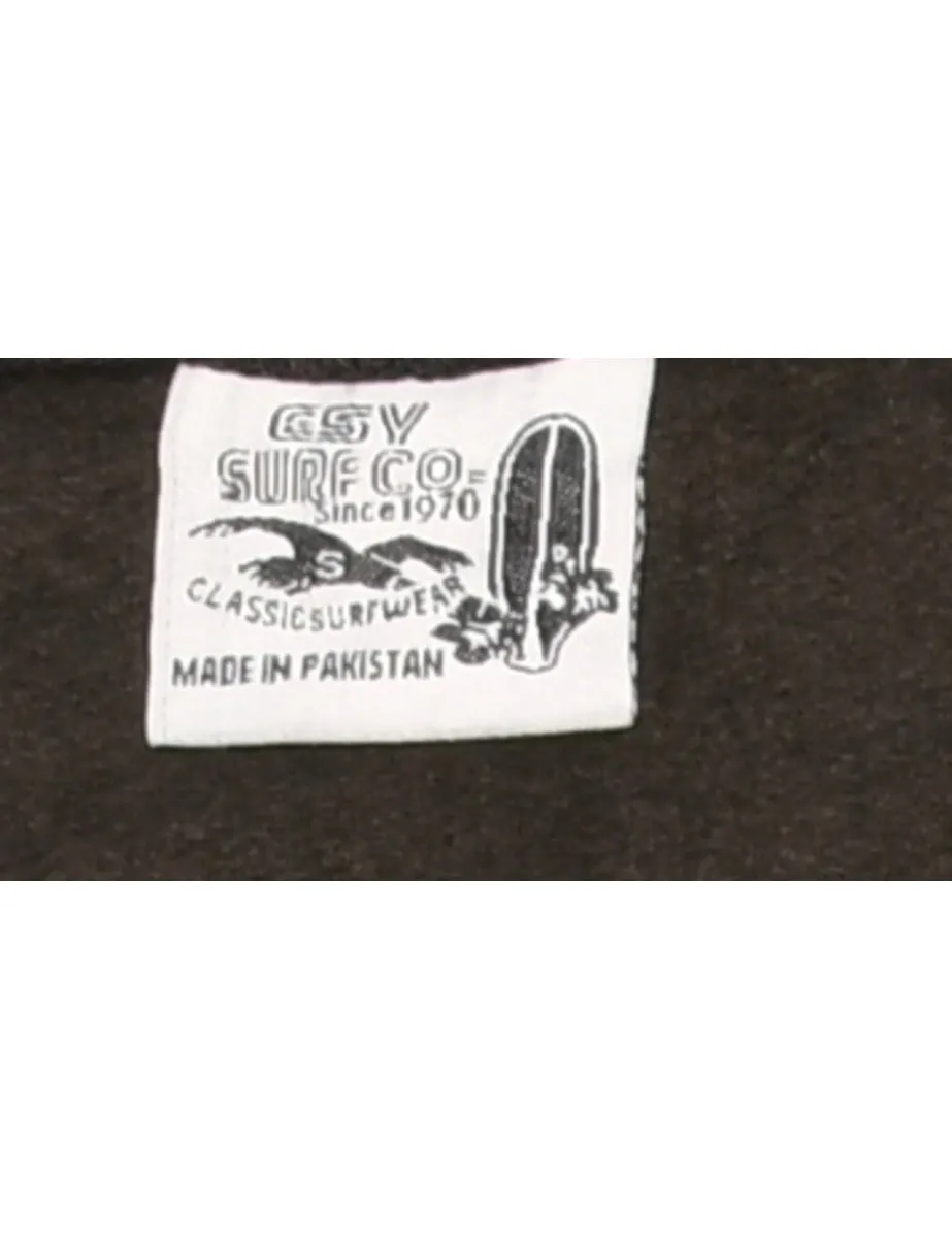 Black Denver Printed Hoodie - M