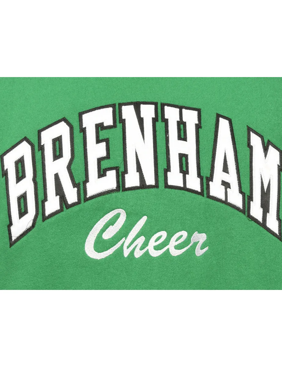 Brenham Cher Green & White Round-Neck Sweatshirt - M