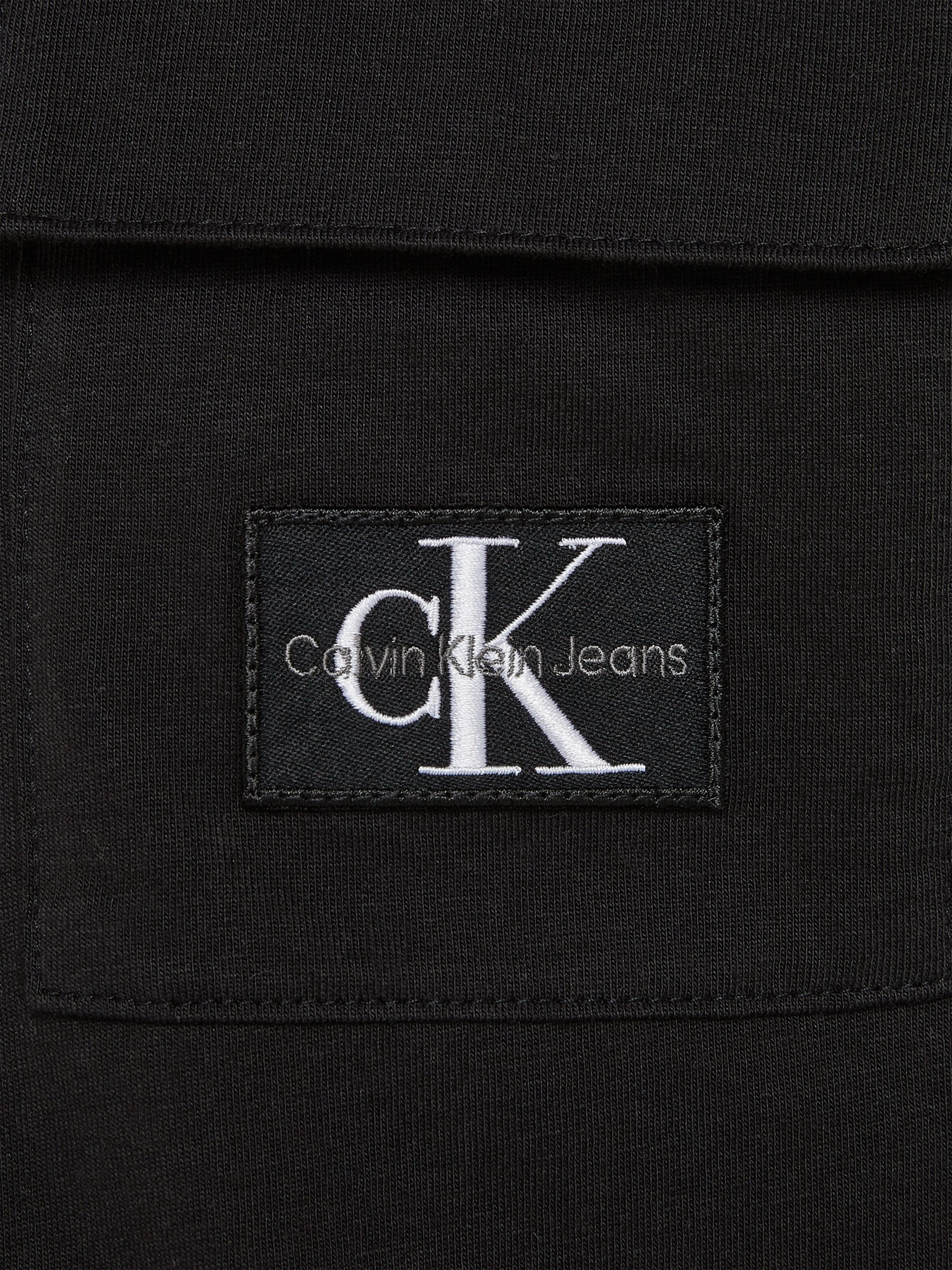Calvin Klein Boys Badge Long Sleeve T-Shirt in Black
