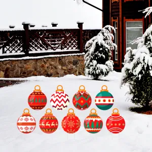 Christmas Ornament Yard Signs