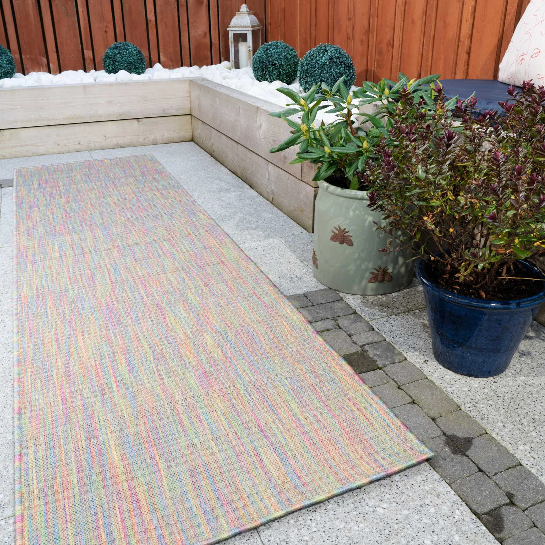 Colourful Mottled Indoor Outdoor Area Rug - Terrazza
