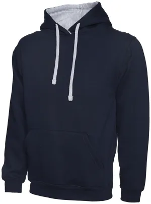 Contrast Hooded Sweatshirt  | Navy/Heather Grey