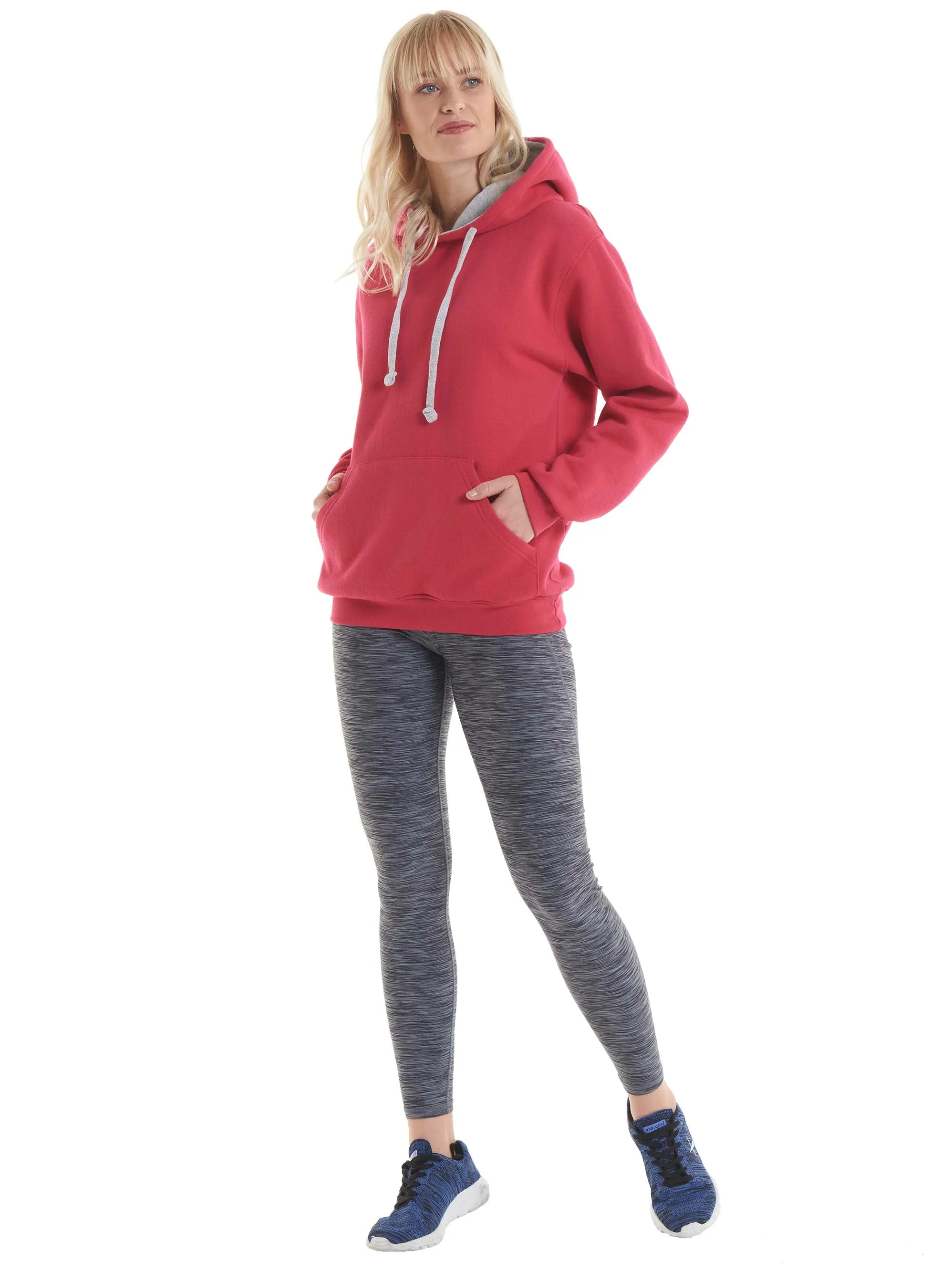 Contrast Hooded Sweatshirt  | Navy/Heather Grey