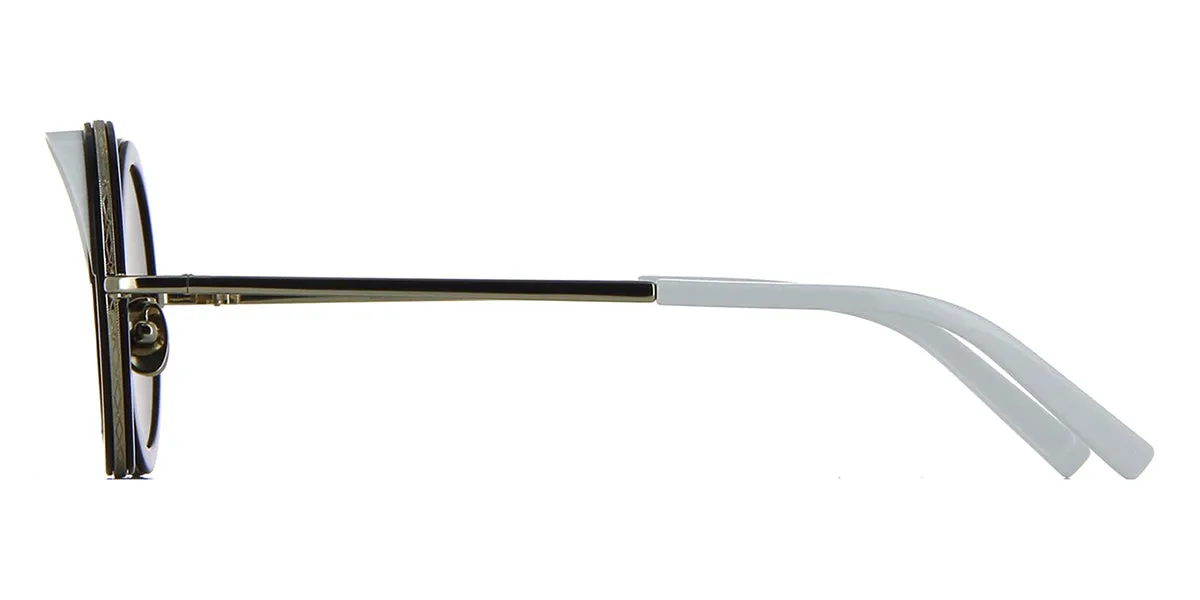 Cutler and Gross Sun 1277 01 Black and White with Gold