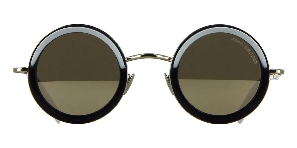 Cutler and Gross Sun 1277 01 Black and White with Gold