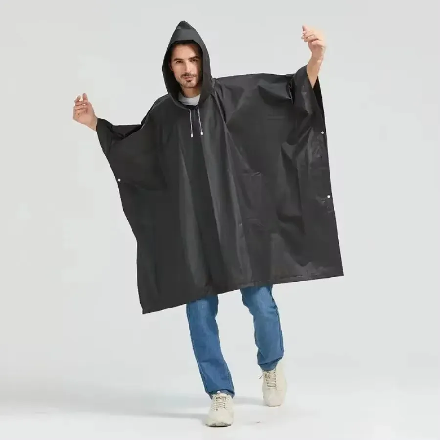 Dauwrok - Heren Regenjas Poncho Waterdicht Lichtgewicht met Capuchon