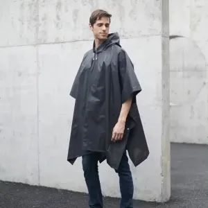 Dauwrok - Heren Regenjas Poncho Waterdicht Lichtgewicht met Capuchon