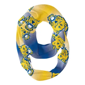 Fort Valley State Wildcats FVSU All Over Logo Collegiate Women Ultra Soft Knit Infinity Scarf by Vive La Fete