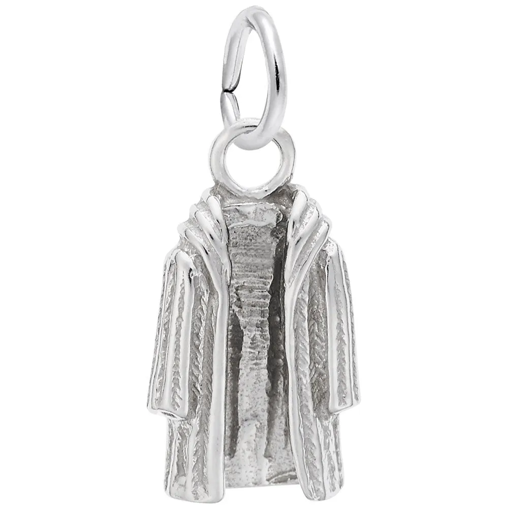Fur Coat Charm In 14K White Gold