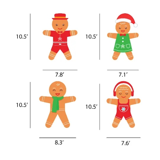 Gingerbread Christmas Yard Sign Cutouts