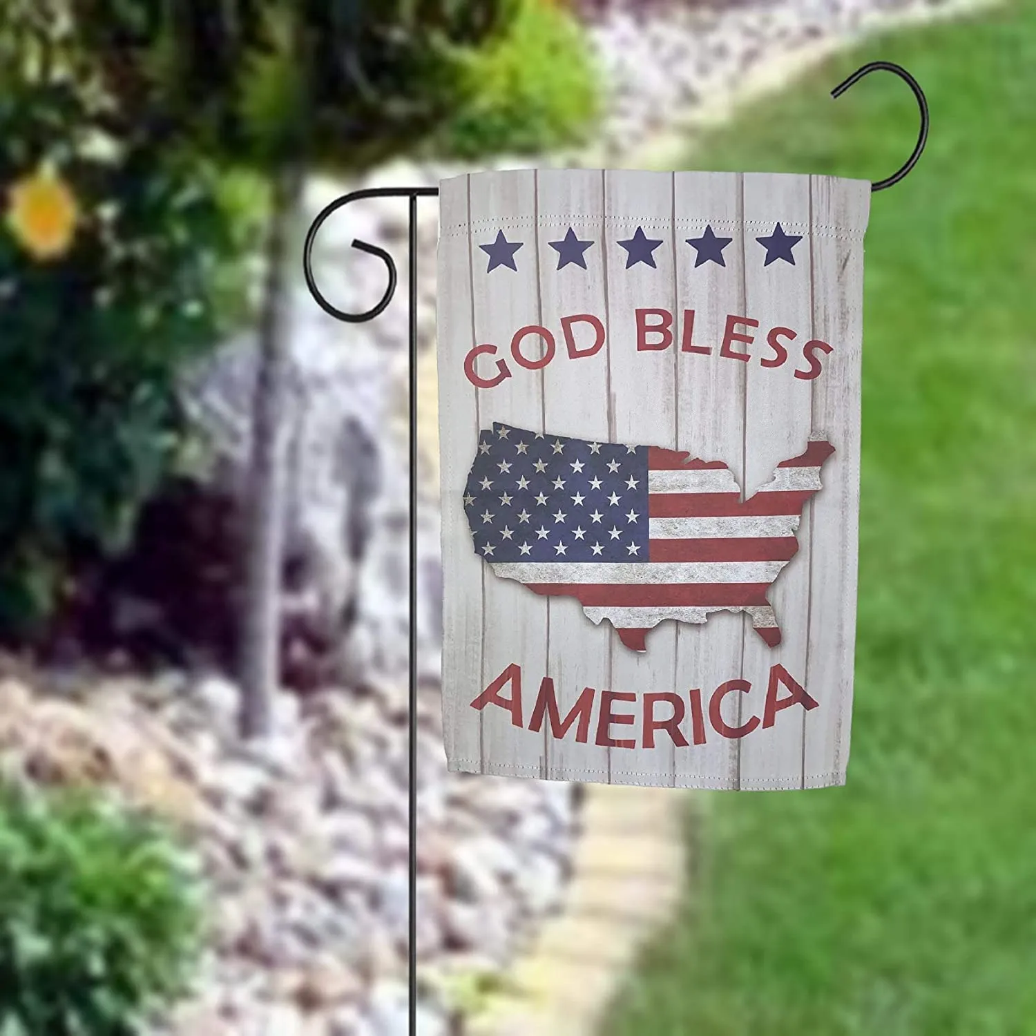 God Bless America Garden Flag - 12" x 18"