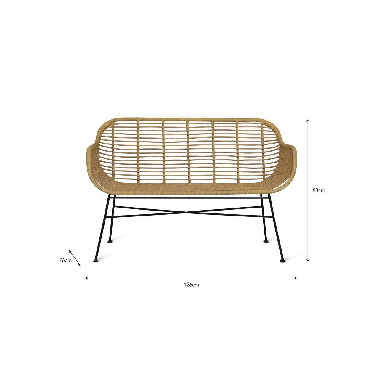 Hampstead Bench - PE Bamboo