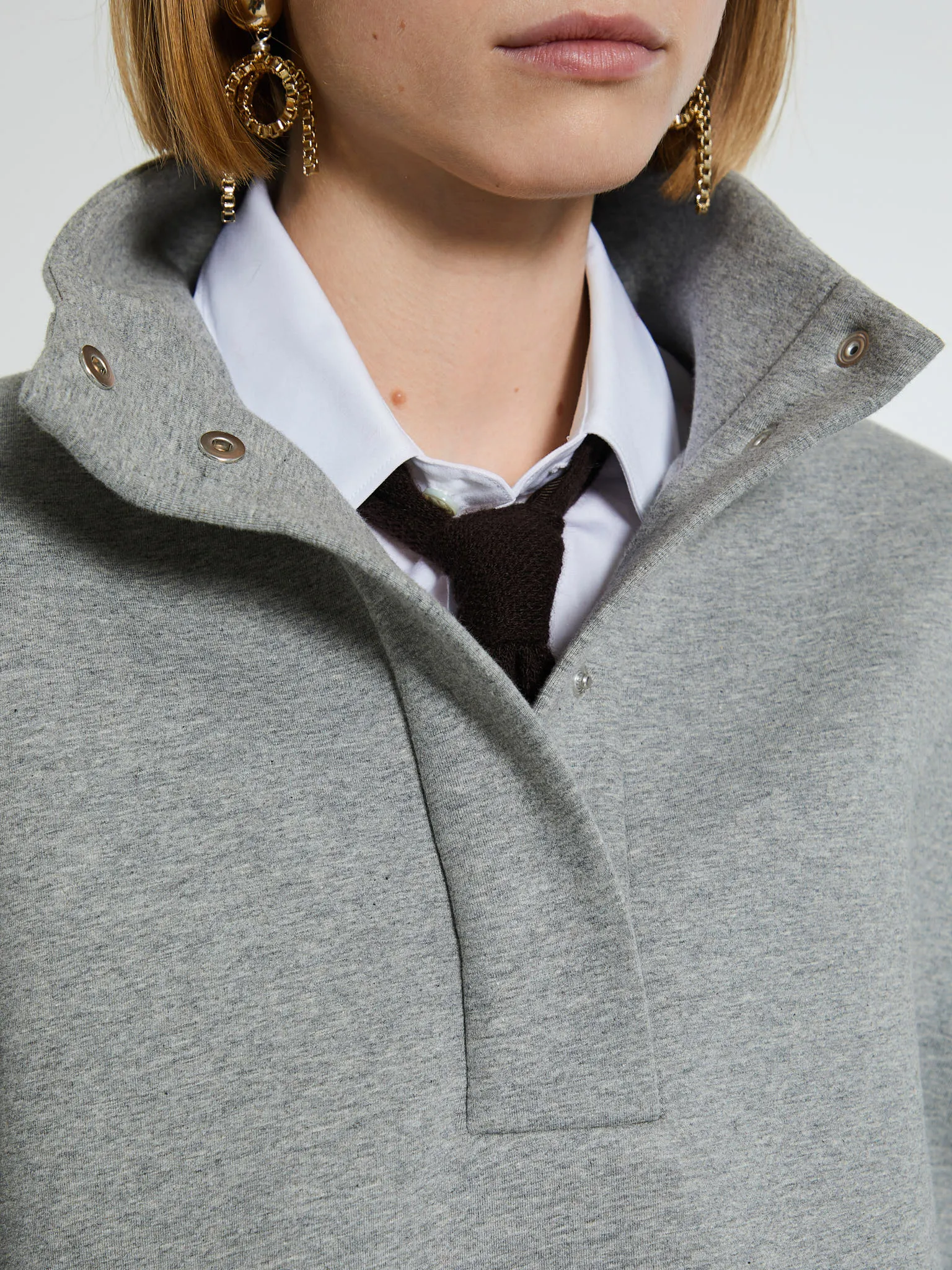 Huntas Sweatshirt in Grey Melange