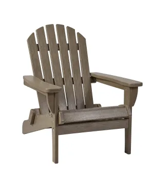 Keter Willoughby Folding Adirondack Chair: Weatherproof, Easy Assembly, Weatherwood.