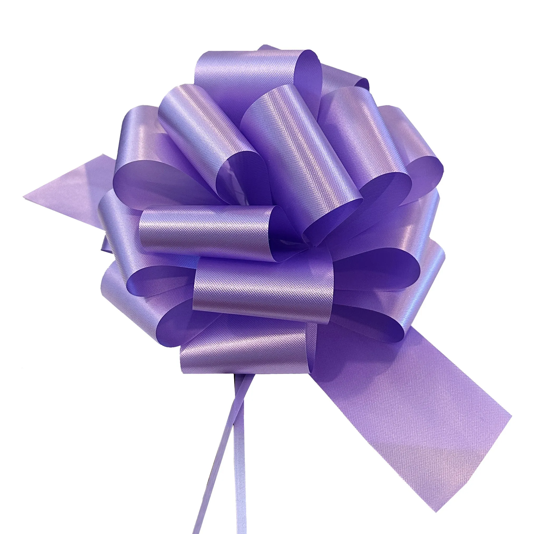 Lavender Ribbon Christmas Pull Bows - 8" Wide, Set of 6