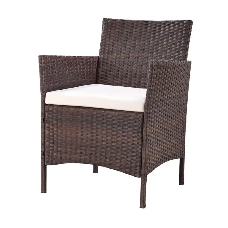 Newport Garden Rattan Lounge Set, Dark Brown