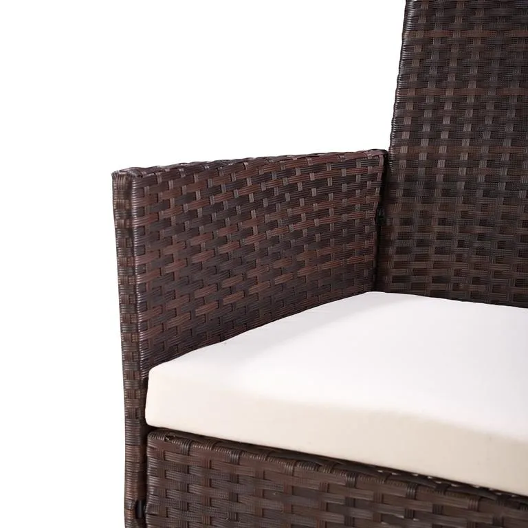 Newport Garden Rattan Lounge Set, Dark Brown