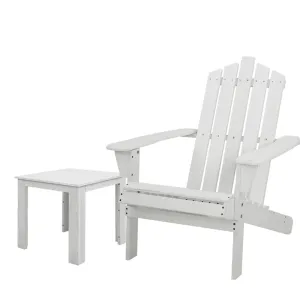 Outdoor Sun Lounge Beach Chairs Table Setting Wooden Adirondack Patio Chair Lounges