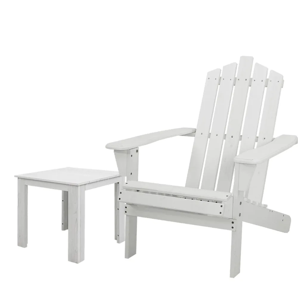 Outdoor Sun Lounge Beach Chairs Table Setting Wooden Adirondack Patio Chair Lounges