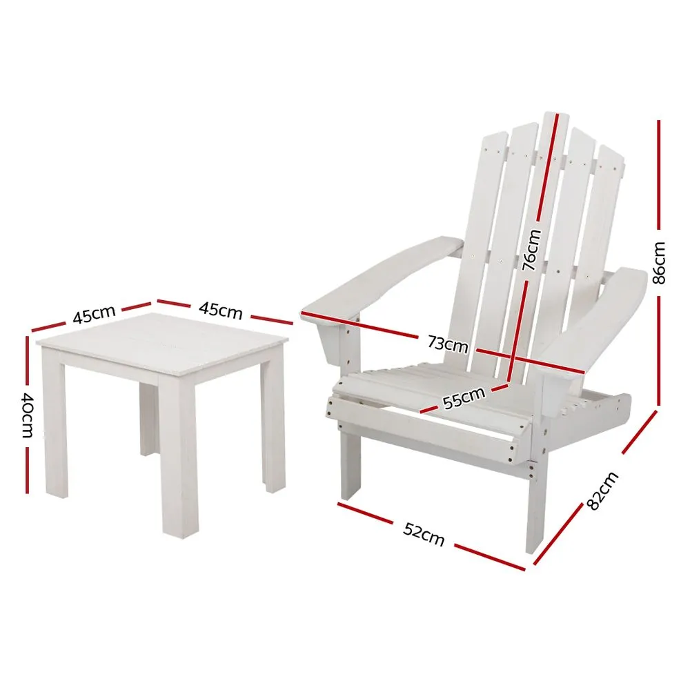 Outdoor Sun Lounge Beach Chairs Table Setting Wooden Adirondack Patio Chair Lounges