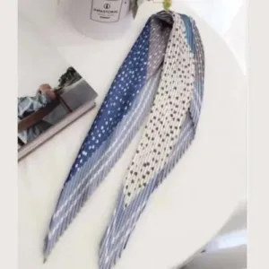 Pleated Polka Dot Dia Scarf
