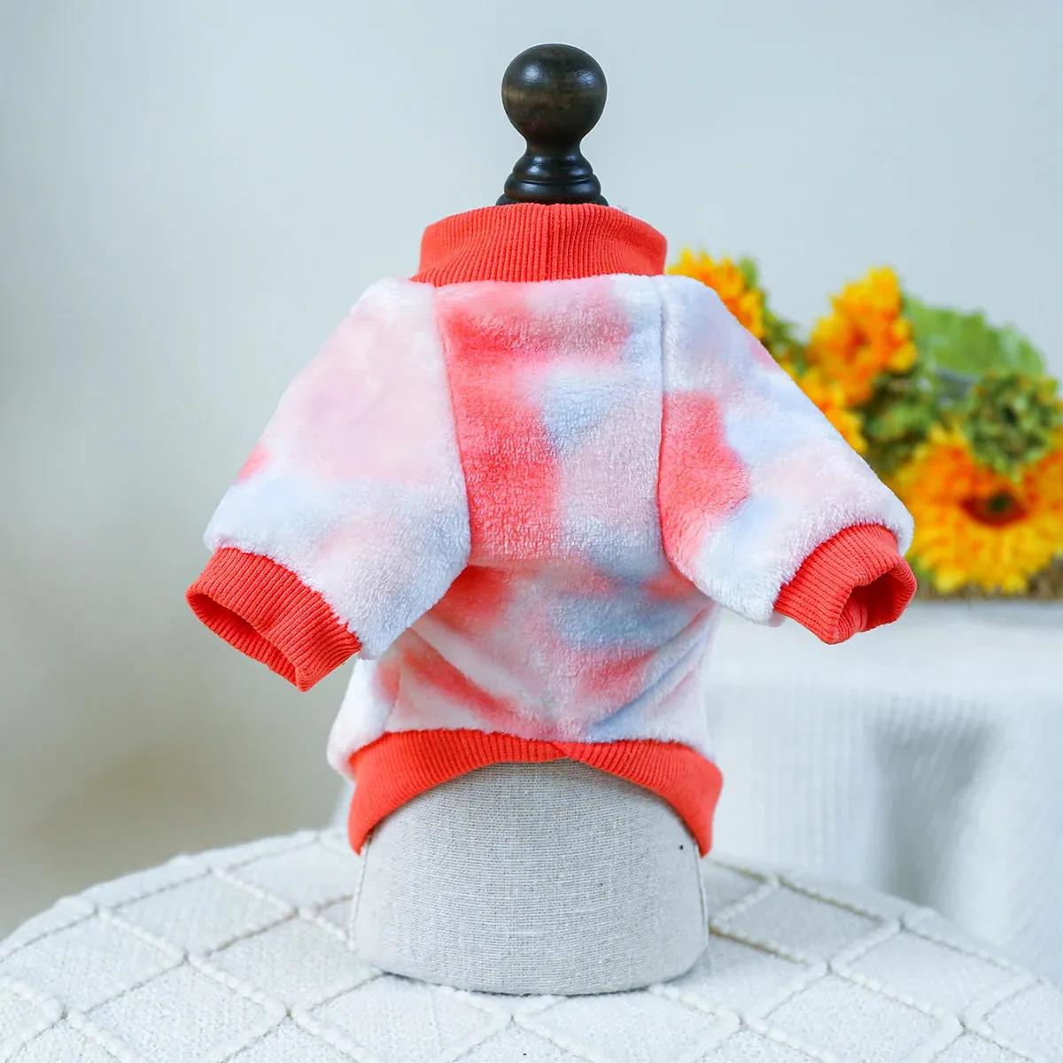 Plush Haven Collection: Autumn and Winter Warm Pink Pullover - Plush Thickened Pet Clothing with Drawstring Buckle for Small to Medium Cats and Dogs
