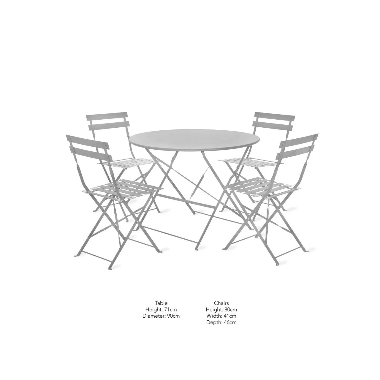 Rive Droite Bistro Set, Large in Clay - Steel