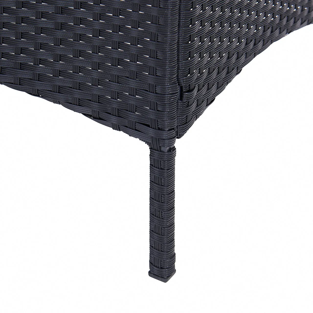 Rosa Garden Lounge Dining Set with Bench, Black
