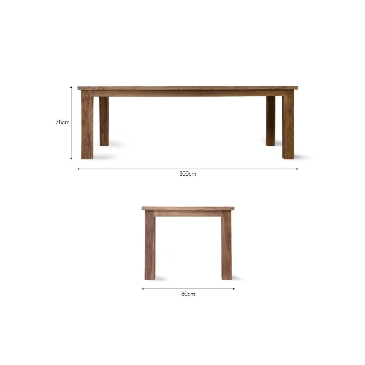 St Mawes Refectory Table, 10 Seater - Teak