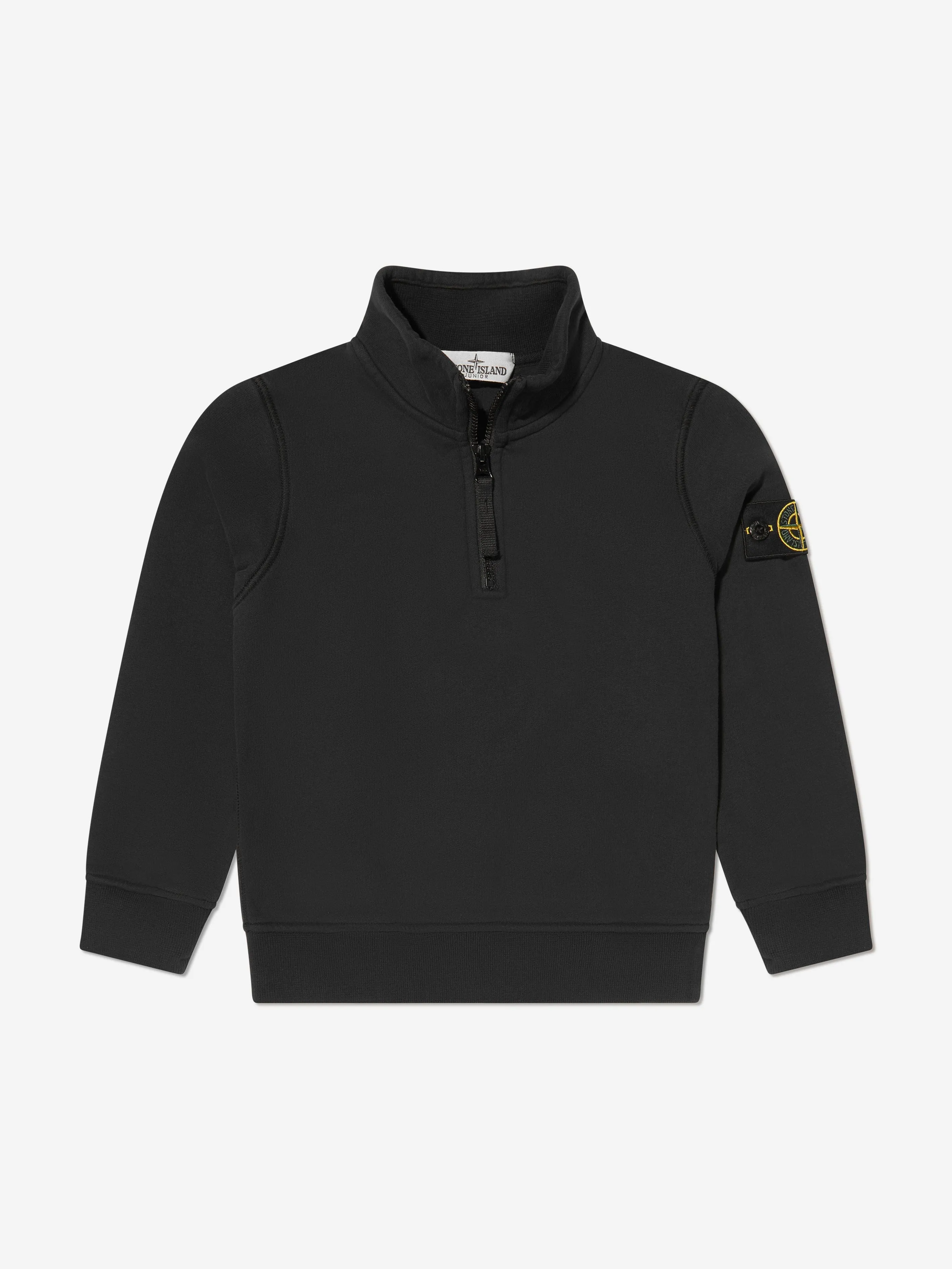 Stone Island Junior Boys Half Zip Sweatshirt