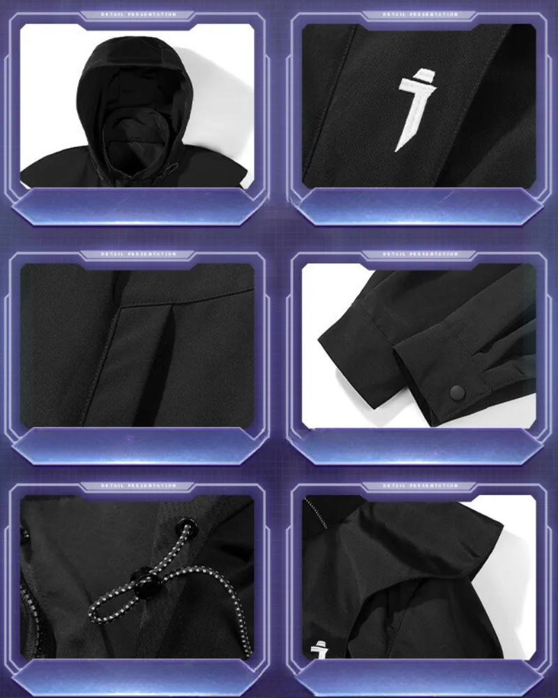 Techwear Functional Double Zipper Long Coat