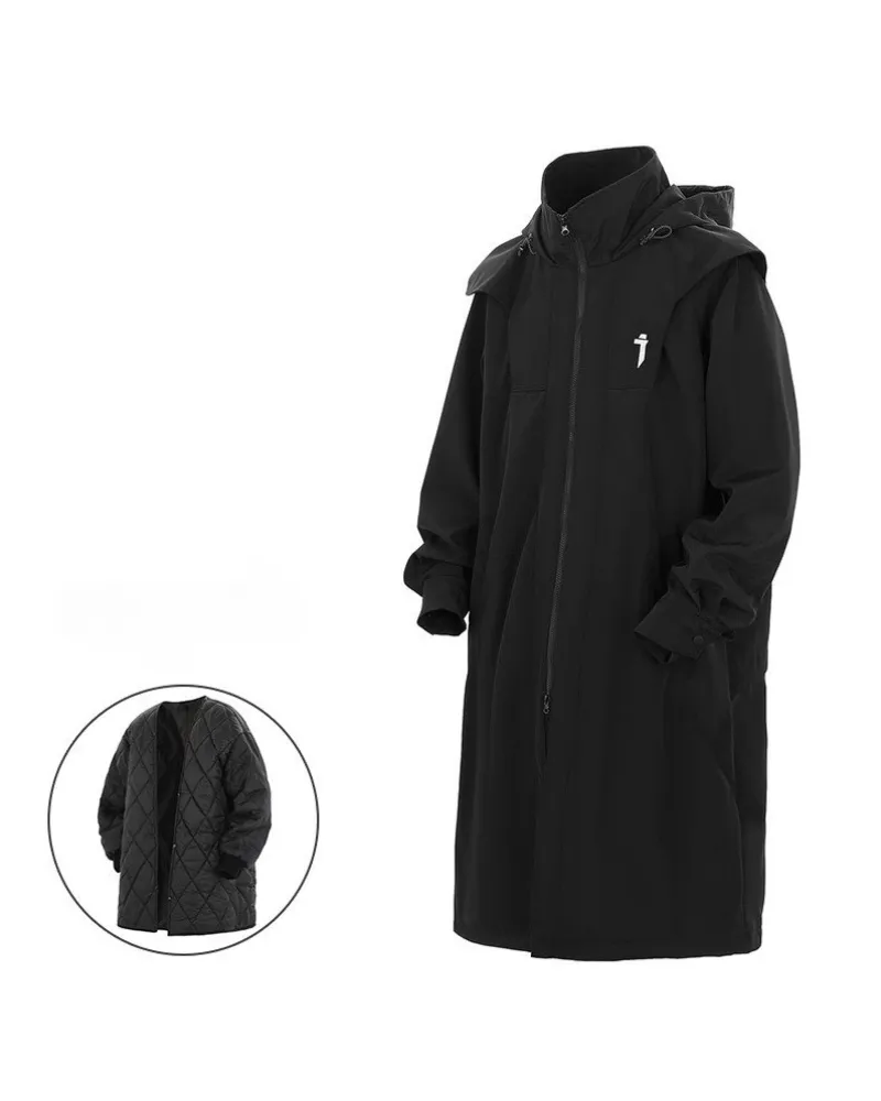 Techwear Functional Double Zipper Long Coat