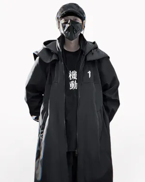 Techwear Functional Double Zipper Long Coat