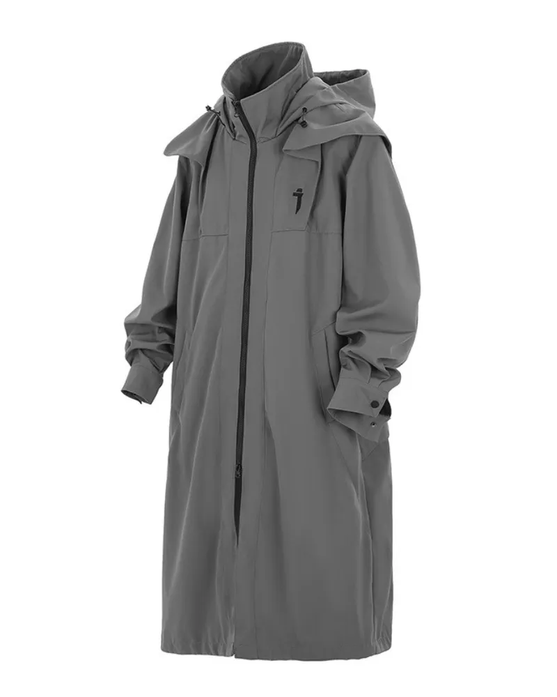 Techwear Functional Double Zipper Long Coat