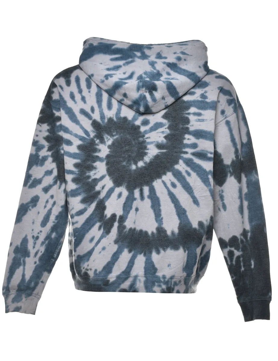Tie-dye Hooded Cartoon Sweatshirt - XL