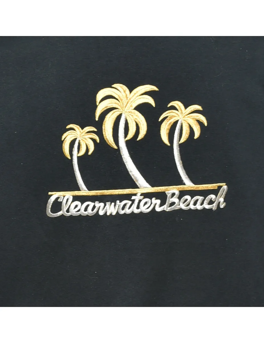 Tropical Embroidered Sweatshirt - L