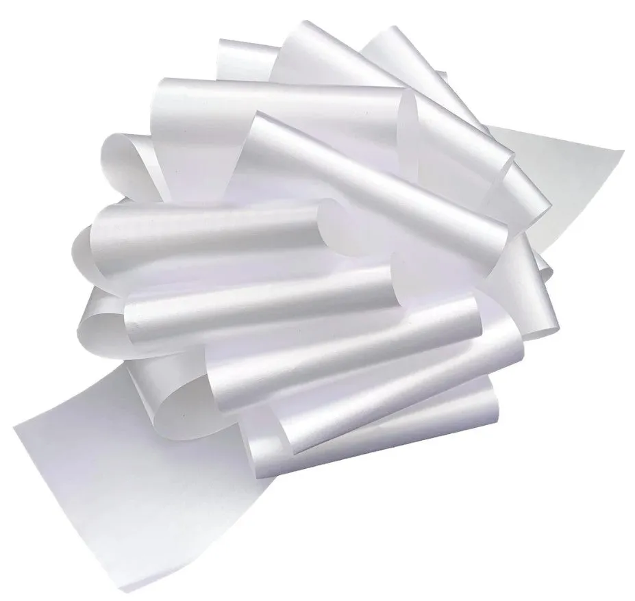 White Wedding Decorations Pull Bows - 8” Wide, Set of 12