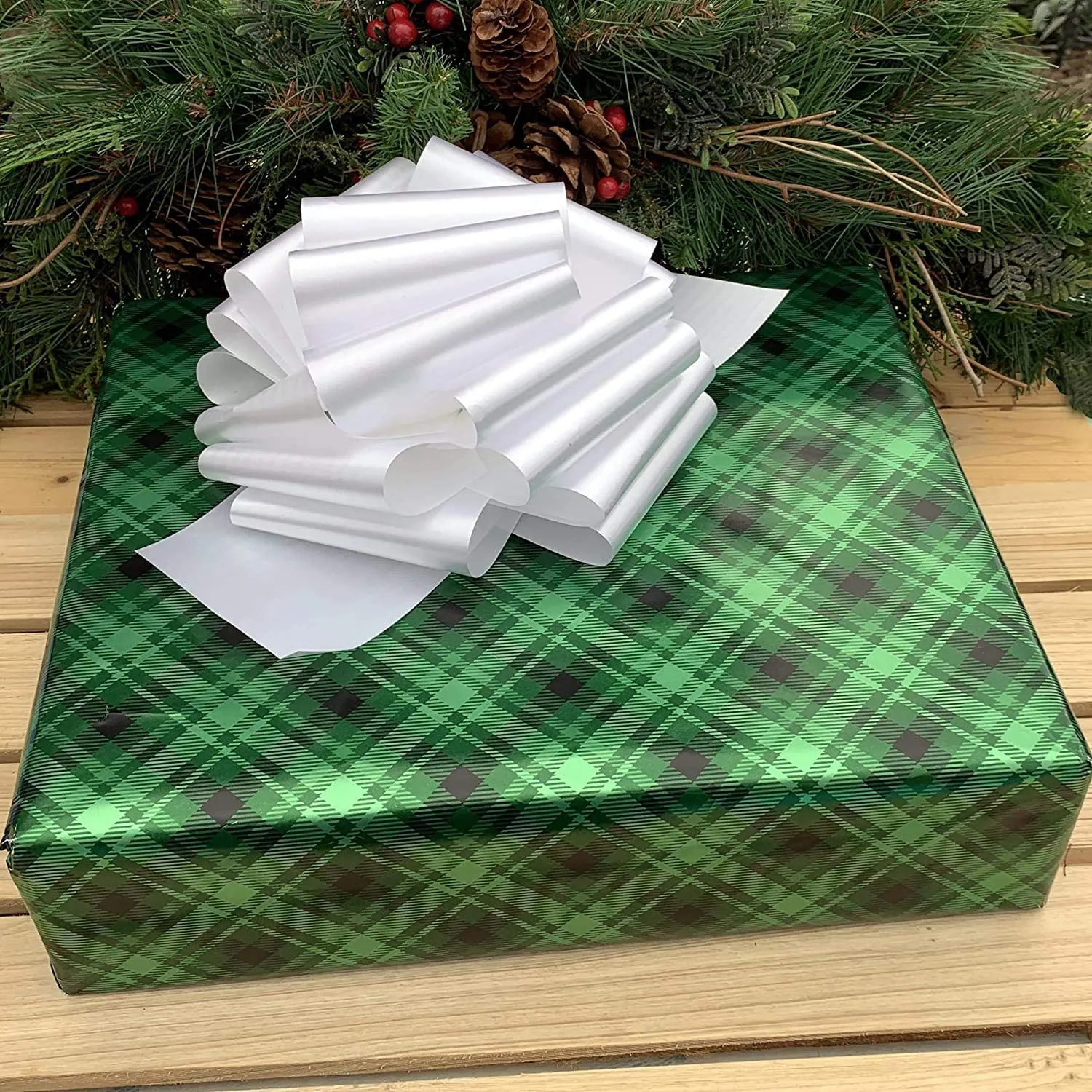 White Wedding Decorations Pull Bows - 8” Wide, Set of 12