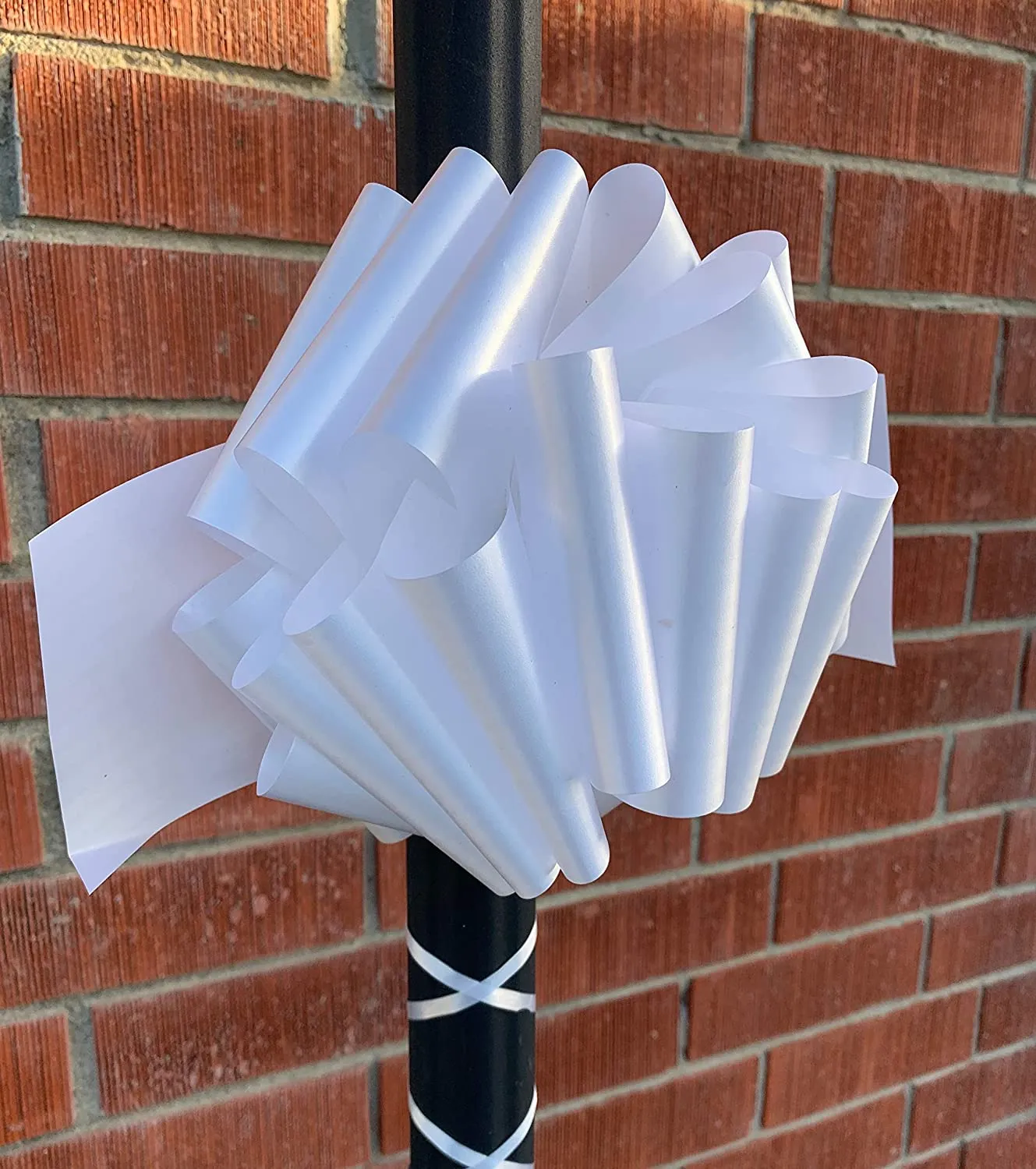 White Wedding Decorations Pull Bows - 8” Wide, Set of 12
