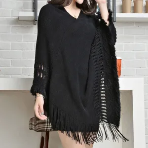 Women's Knitted Fall-Winter Poncho