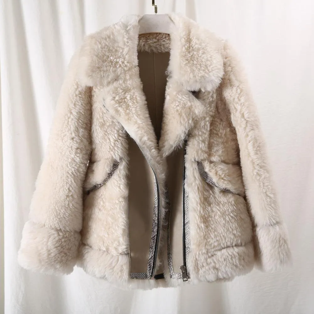 Women's Winter Casual Thick Short Coat With Wool